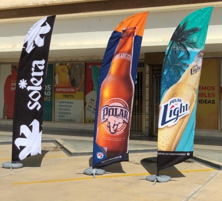 Fiberglass Poles Stainless Steel Base Flying Banner Teardrop/feather/square Beach Flag With Water Bag Cross Base Spike B